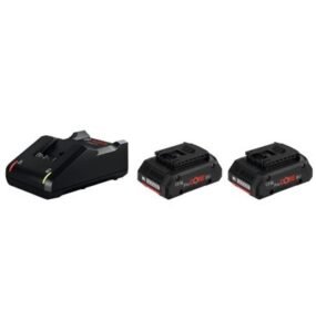 Bosch 2x Werkzeugakku ProCORE Professional 1600A016GB Lithium-Ionen-Akku 4Ah 18Volt + Schnellladegerät GAL 18V-40 Professional