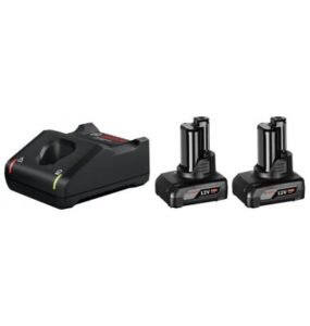 Bosch Werkzeugakku mit Ladegerät Starter Set 12V Li-Ion 2 x 6,0 Ah