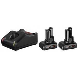 Bosch Werkzeugakku mit Ladegerät Starter Set 12V Li-Ion 2 x 6,0 Ah
