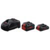 Bosch Werkzeugakku mit Ladegerät Starter Set 18V Li-Ion 2 x 4,0 Ah