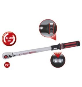 KS TOOLS 12 ERGOTORQUE40-200 Rot, Ratschen-Drehmomentschl.