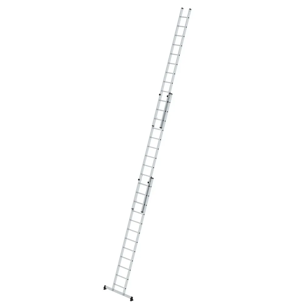 MUNK - Sprossen-Schiebeleiter 3-teilig mit nivello®-Traverse 3x12 Sprossen