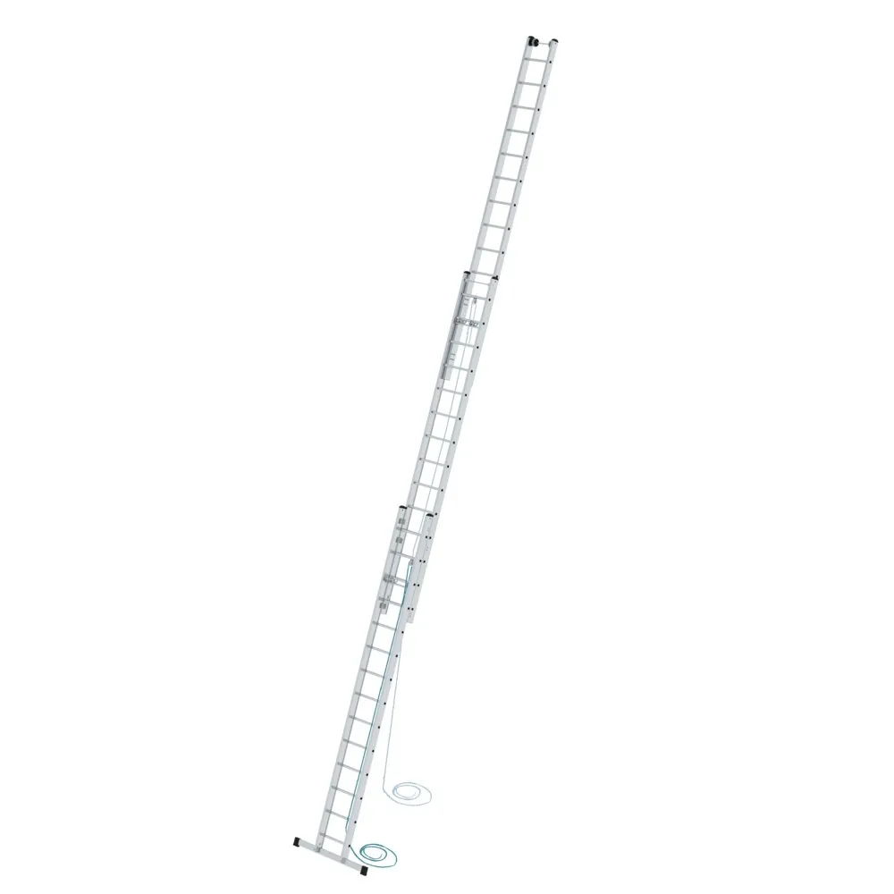 MUNK - Sprossen-Seilzugleiter 3-teilig mit Standard-Traverse 3x14 Sprossen