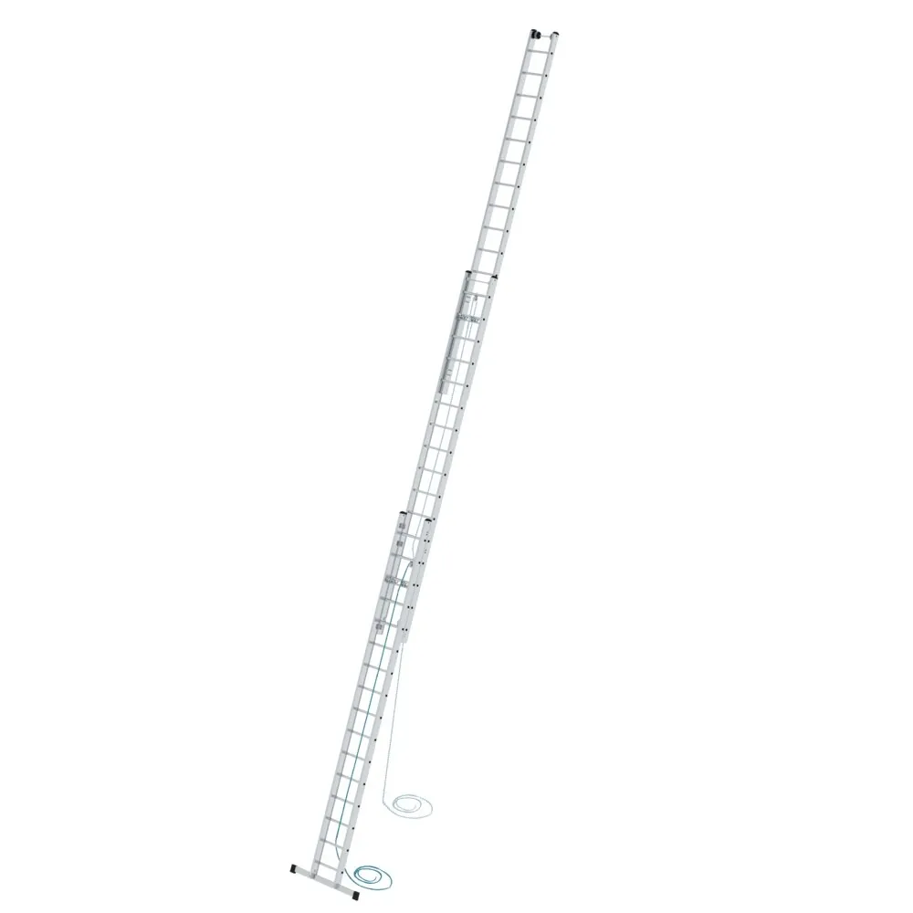 MUNK - Sprossen-Seilzugleiter 3-teilig mit Standard-Traverse 3x16 Sprossen
