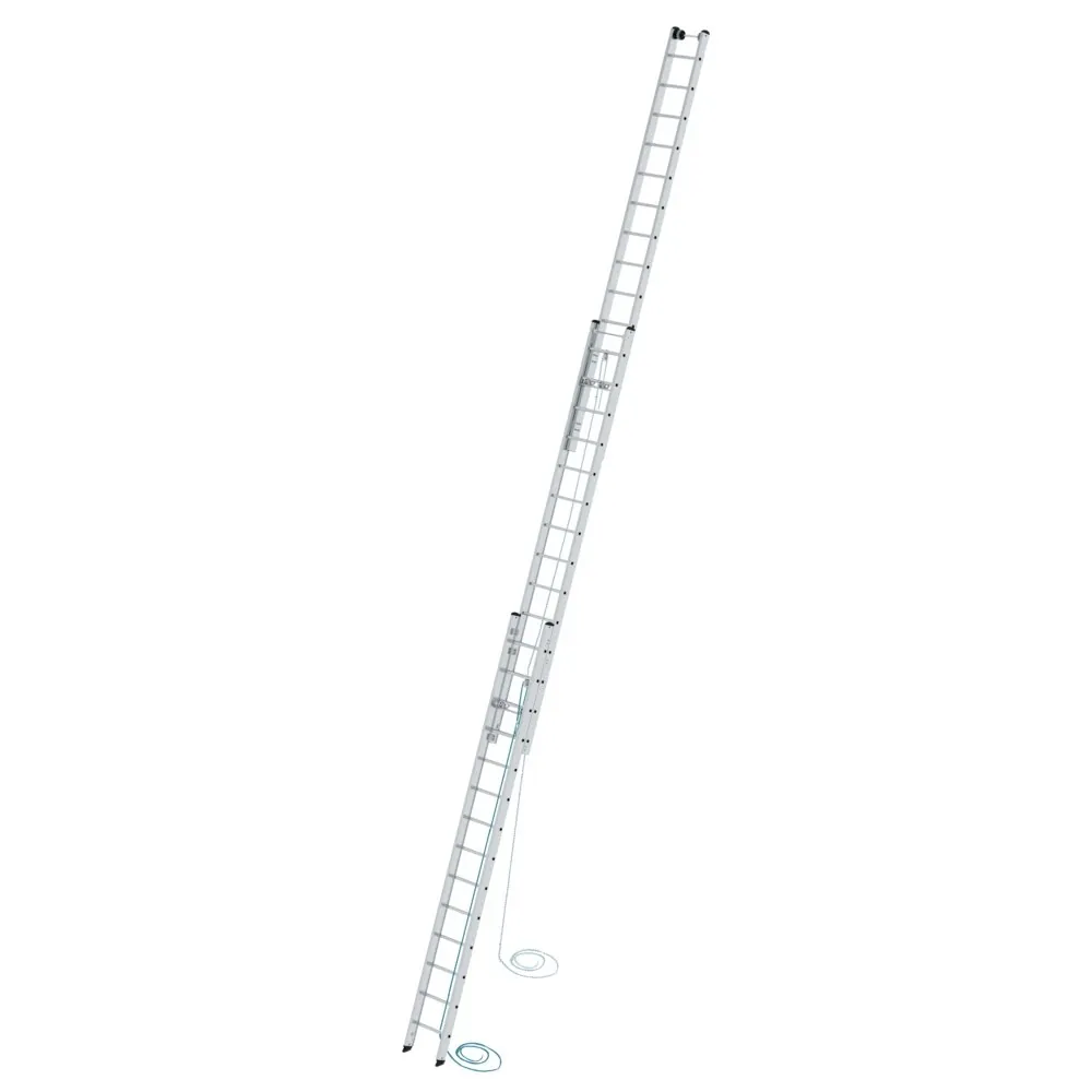 MUNK - Sprossen-Seilzugleiter 3-teilig ohne Traverse 3x14 Sprossen