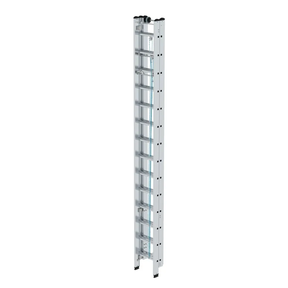 MUNK - Sprossen-Seilzugleiter 3-teilig ohne Traverse 3x14 Sprossen Hover Image