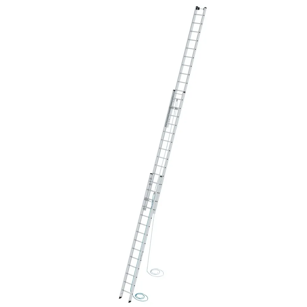 MUNK - Sprossen-Seilzugleiter 3-teilig ohne Traverse 3x16 Sprossen