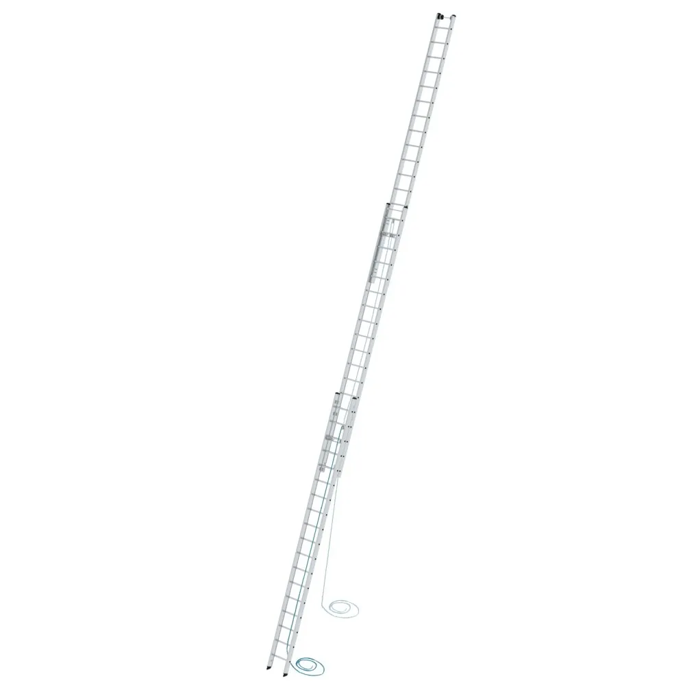MUNK - Sprossen-Seilzugleiter 3-teilig ohne Traverse 3x18 Sprossen