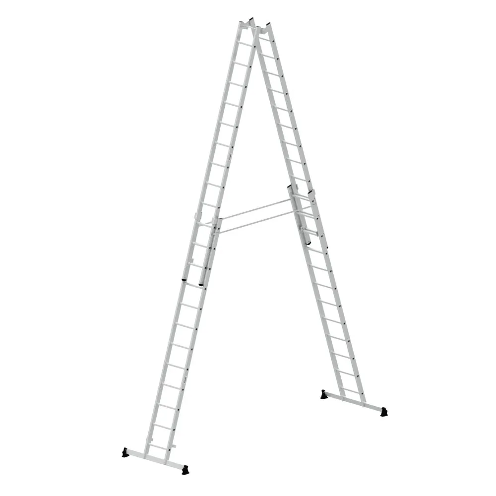 MUNK - Sprossen-Stehleiter 4-teilig mit nivello®-Traverse 4x12 Sprossen
