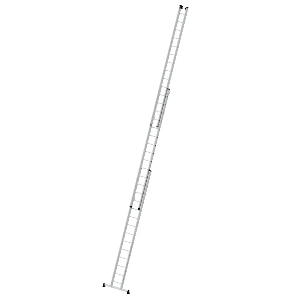 MUNK - Mehrzweckleiter 3-teilig mit nivello®-Traverse und Wandlaufrollen 3x14 Sprossen
