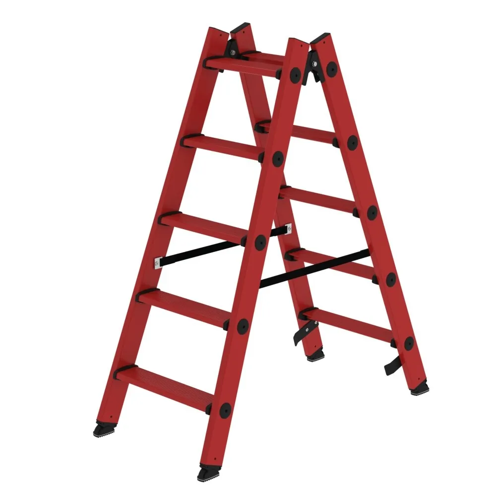 MUNK - Stufen-Stehleiter beidseitig begehbar GFK 2x5 Stufen