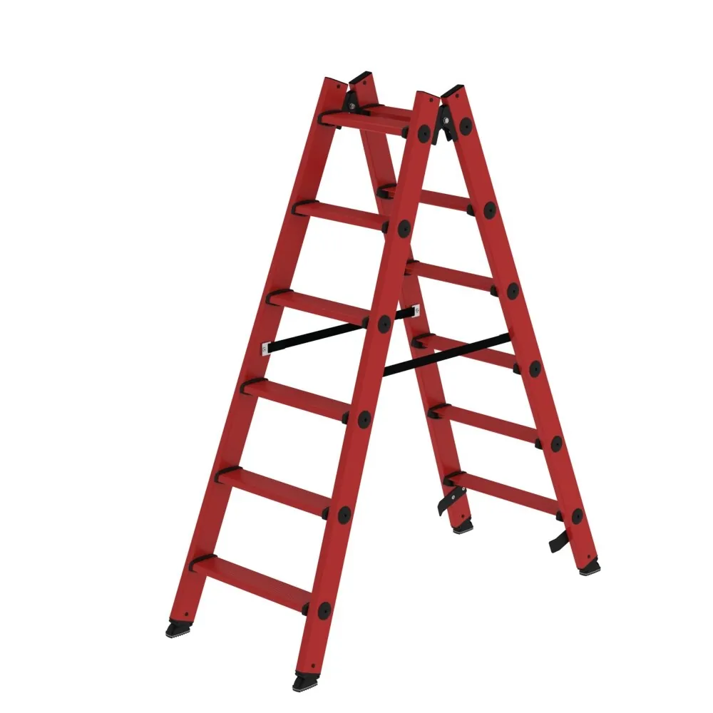 MUNK - Stufen-Stehleiter beidseitig begehbar GFK 2x6 Stufen