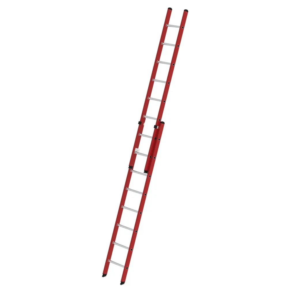MUNK - Sprossen-Schiebeleiter 2-teilig GFK/Alu ohne Traverse 2x8 Sprossen