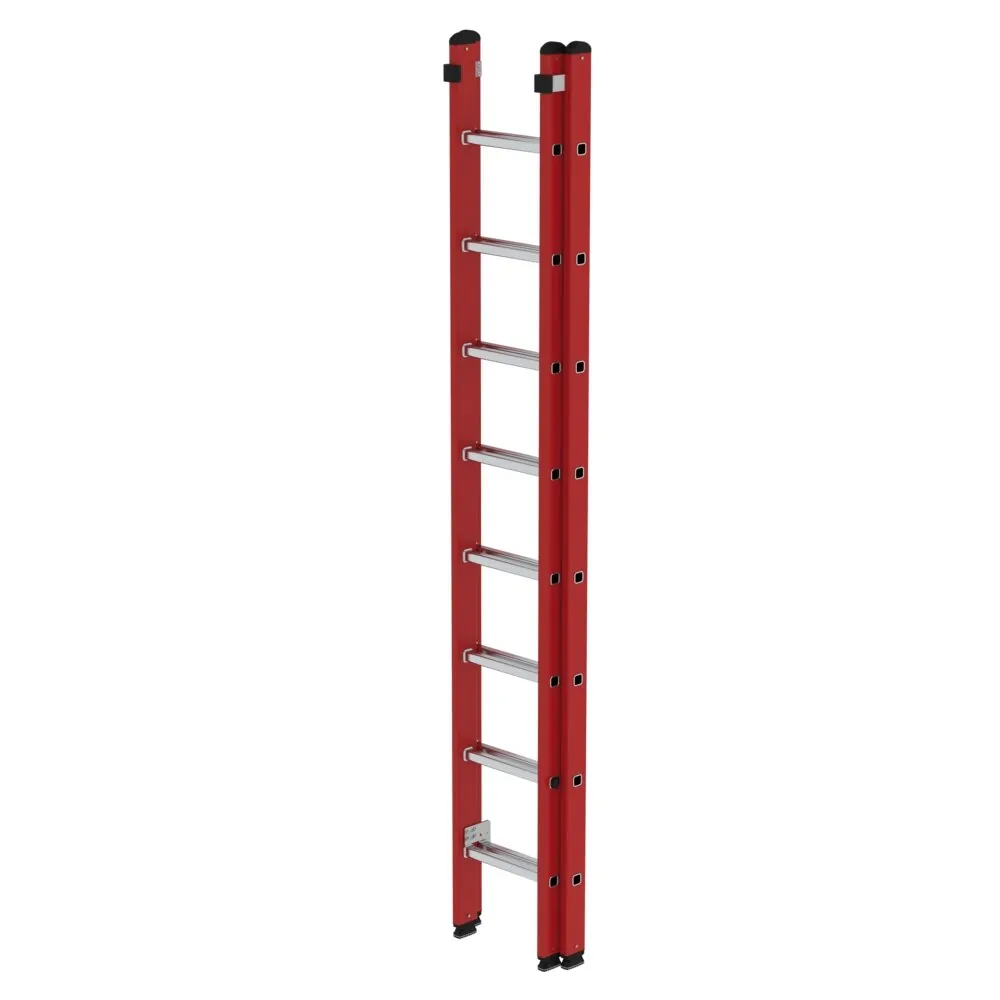 MUNK - Sprossen-Schiebeleiter 2-teilig GFK/Alu ohne Traverse 2x8 Sprossen Hover Image
