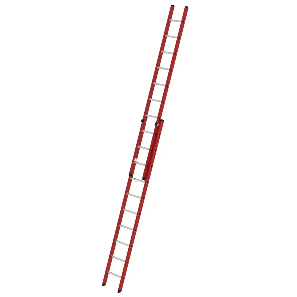 MUNK - Sprossen-Schiebeleiter 2-teilig GFK/Alu ohne Traverse 2x10 Sprossen