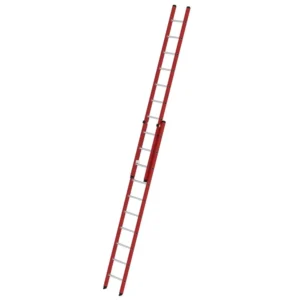 MUNK - Sprossen-Schiebeleiter 2-teilig GFK/Alu ohne Traverse 2x10 Sprossen