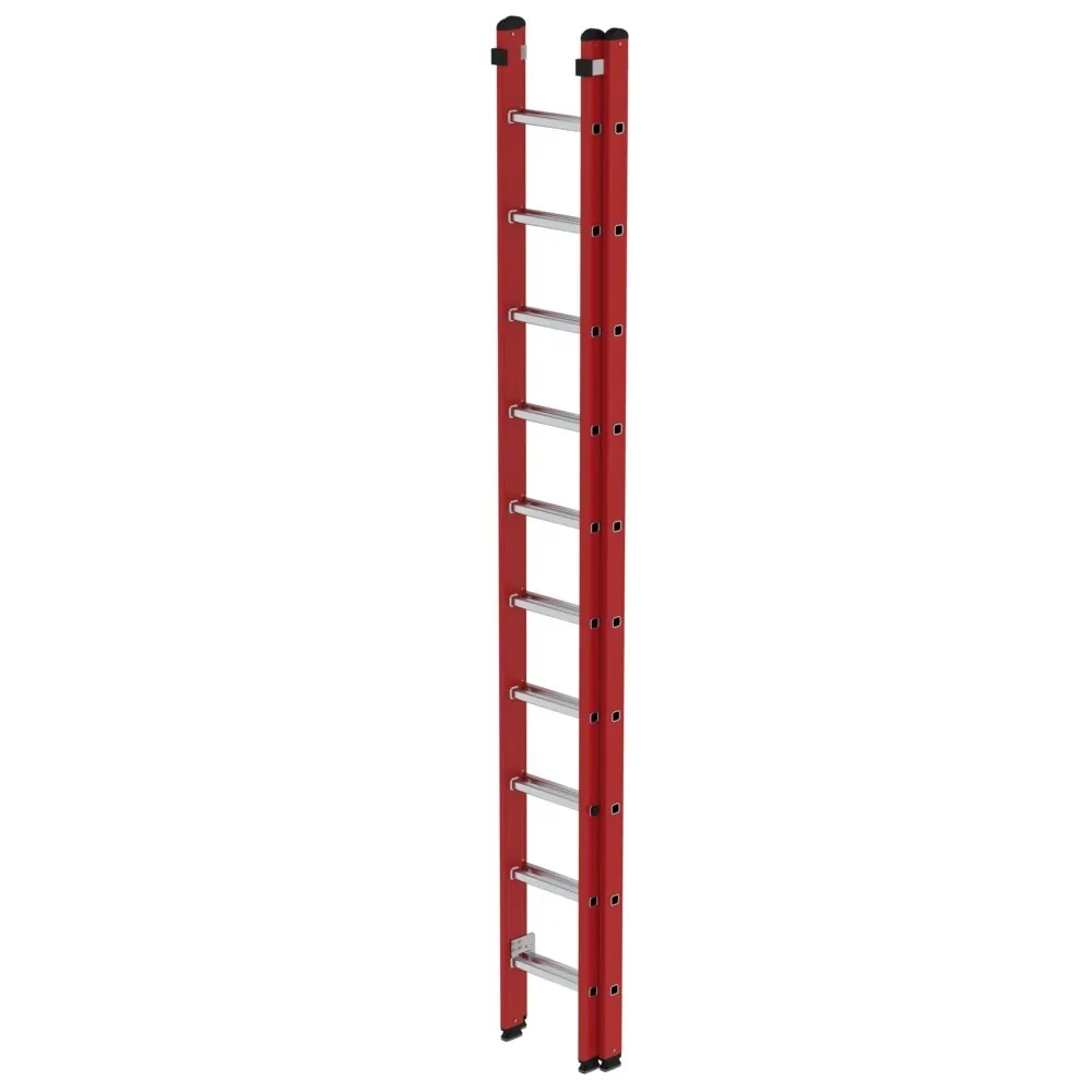 MUNK - Sprossen-Schiebeleiter 2-teilig GFK/Alu ohne Traverse 2x10 Sprossen Hover Image