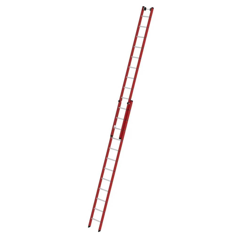 MUNK - Sprossen-Schiebeleiter 2-teilig GFK/Alu ohne Traverse 2x12 Sprossen