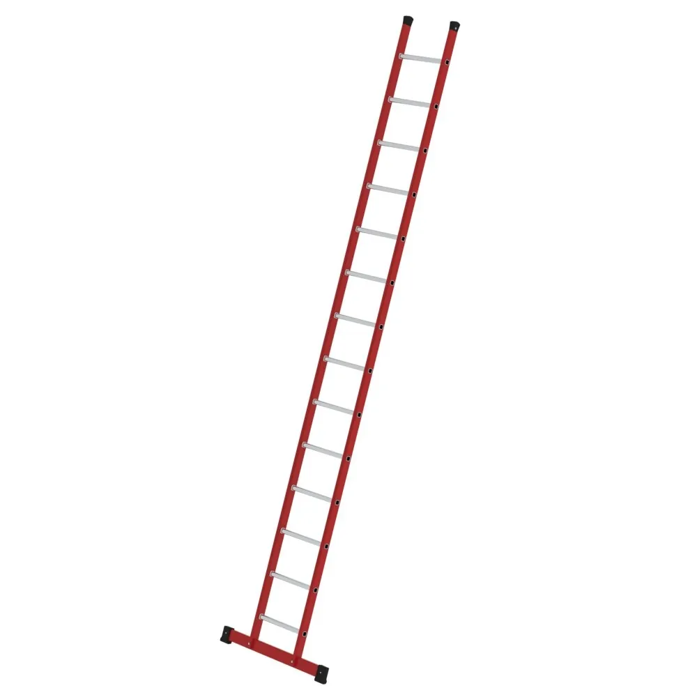 MUNK - Sprossen-Anlegeleiter GFK/Alu mit Traverse 14 Sprossen