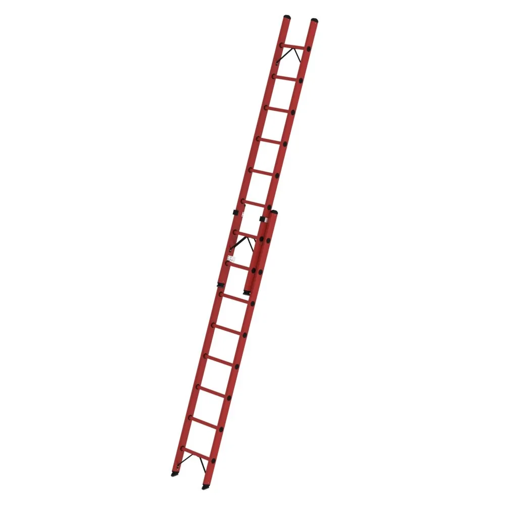 MUNK - Sprossen-Schiebeleiter GFK 2-teilig ohne Traverse 2x8 Sprossen