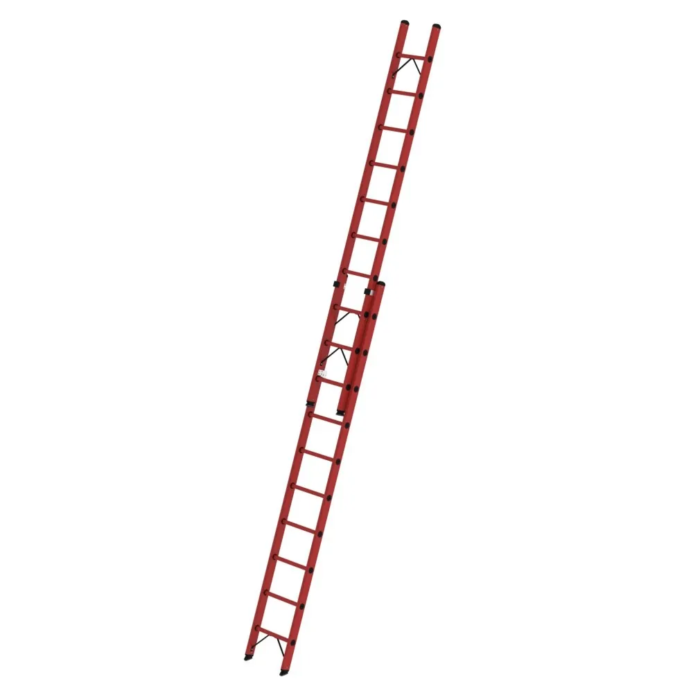 MUNK - Sprossen-Schiebeleiter GFK 2-teilig ohne Traverse 2x10 Sprossen