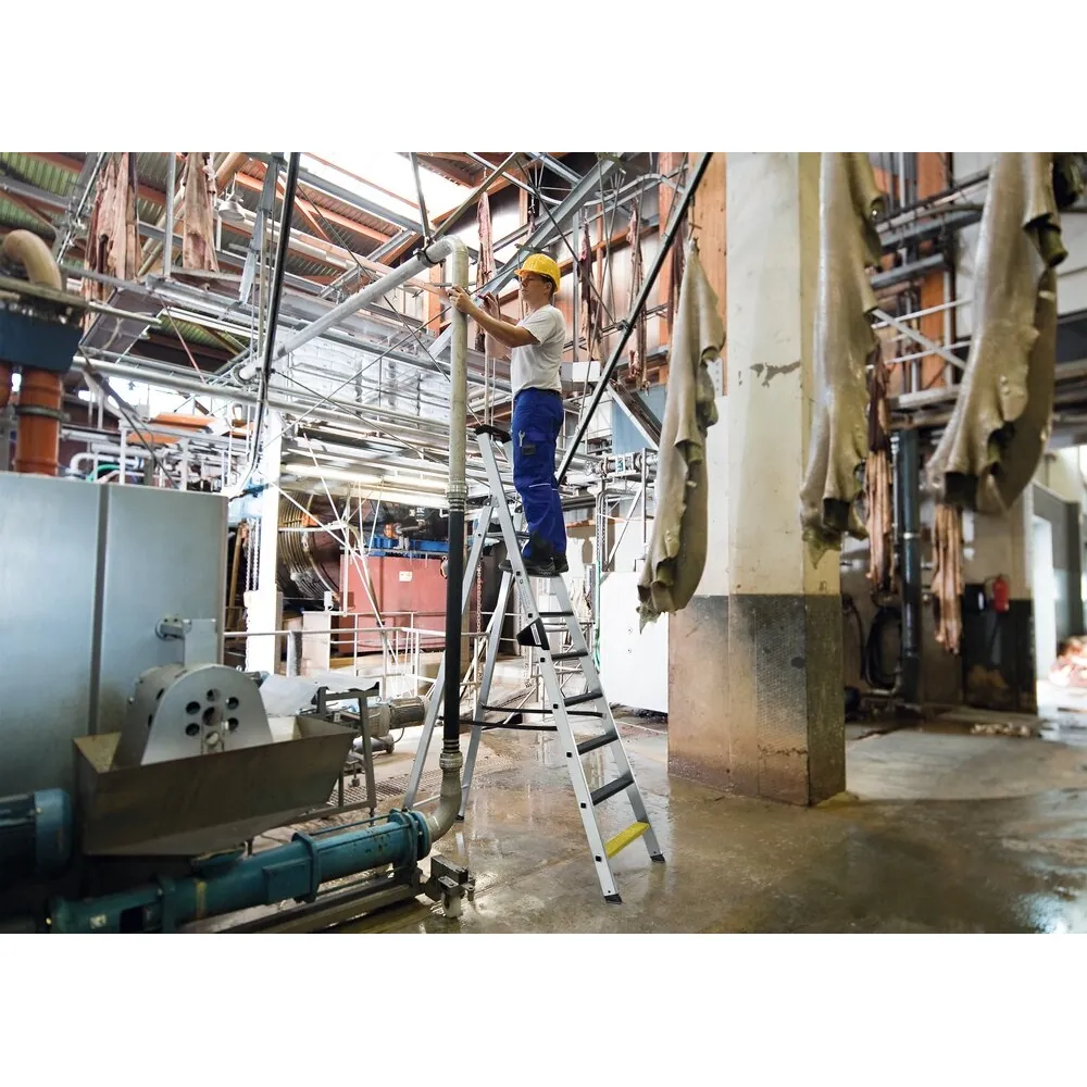 MUNK - Stufen-Stehleiter einseitig begehbar mit clip-step R13 14 Stufen Hover Image