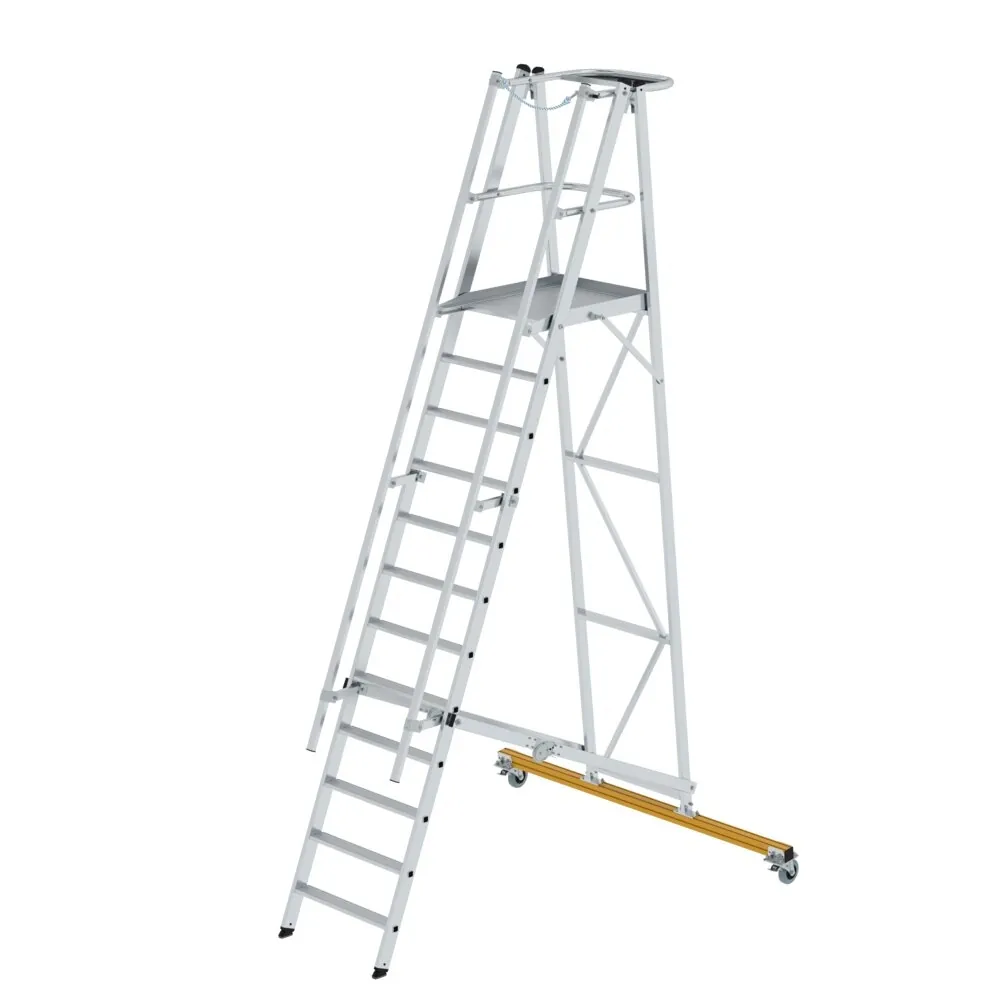 MUNK - Plattformleiter klappbar und fahrbar 12 Stufen