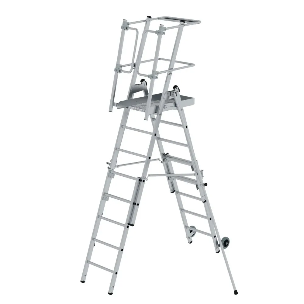 MUNK - Plattformleiter FlexxStep 5 Sprossen mit Teleskopaufsatz 3 Sprossen