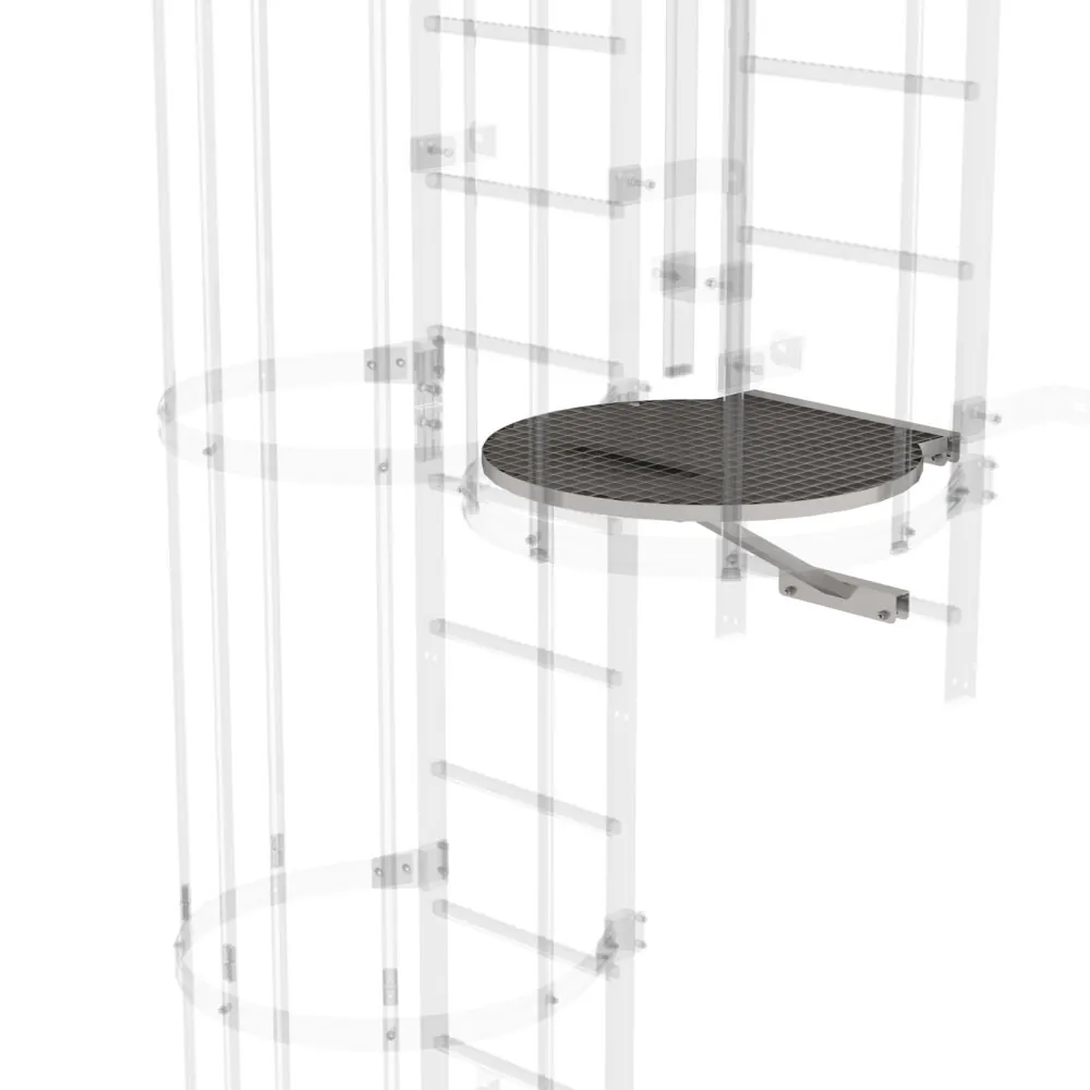 MUNK - Umsteigeplattform zwischen Leiterzügen Ø 700 mm Edelstahl V2A