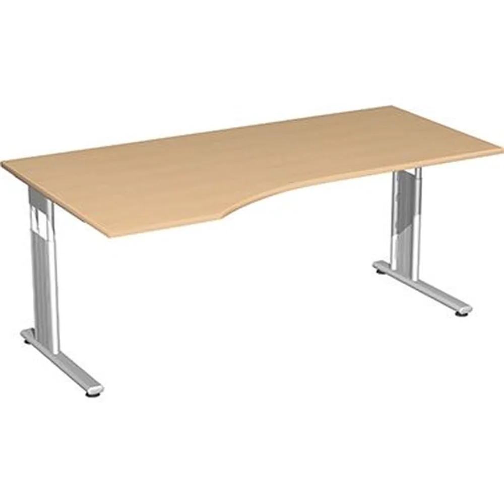 geramöbel - Schreibtisch Flex links S-617306-BS C-Fuß buche/silber