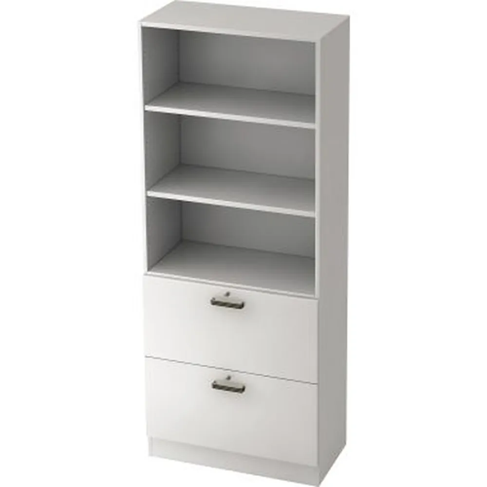 Hammerbacher - Registraturschrank V7300/W/W/SG 5OH weiß/weiß