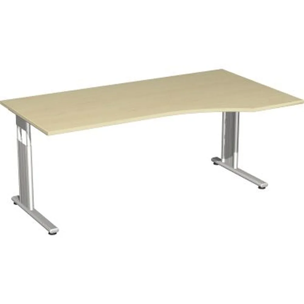 geramöbel - Schreibtisch Flex rechts S-617305-AS C-Fuß ahorn/silber