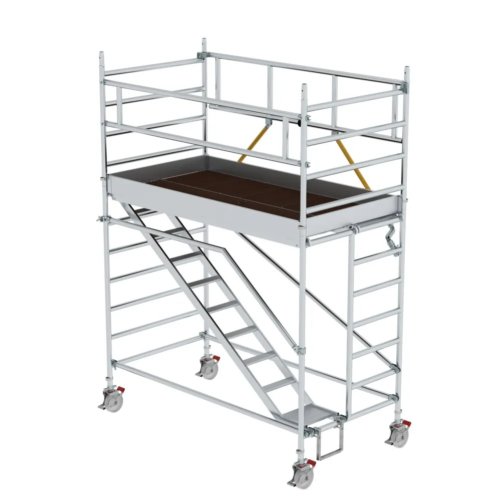 MUNK - Rollgerüst SG 1,35 x 2,45 m mit Schrägaufstiegen Plattformhöhe 2,51 m