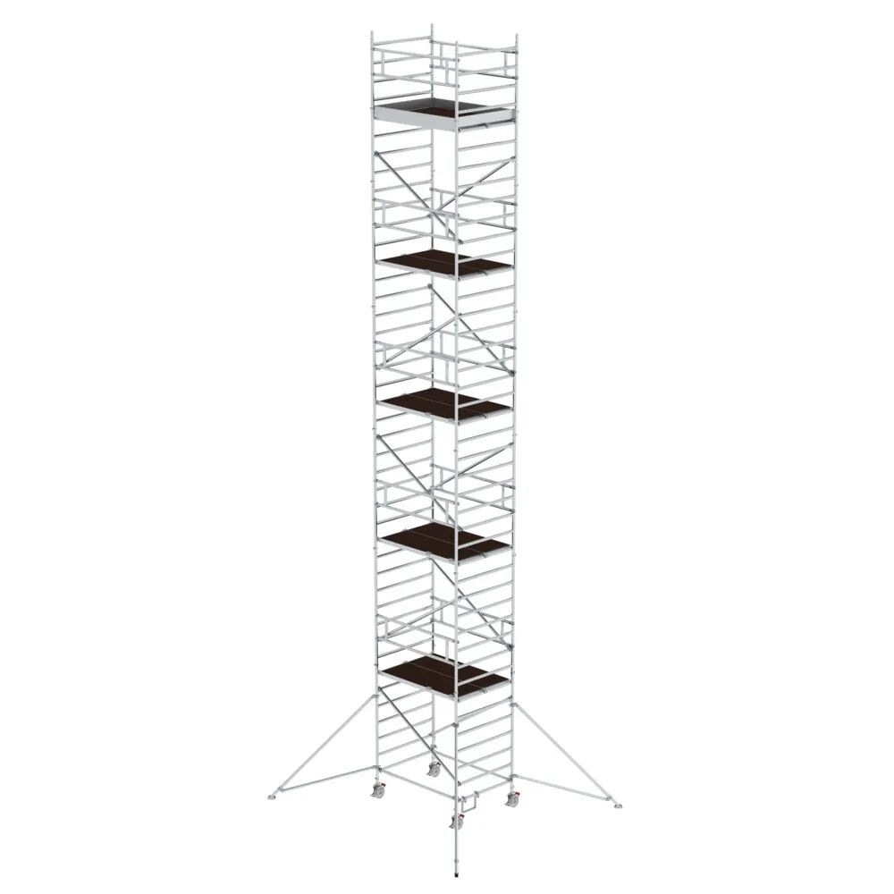 MUNK - Rollgerüst 1,35 x 1,80 m mit Ausleger & Doppel-Plattform Plattformhöhe 11,47 m