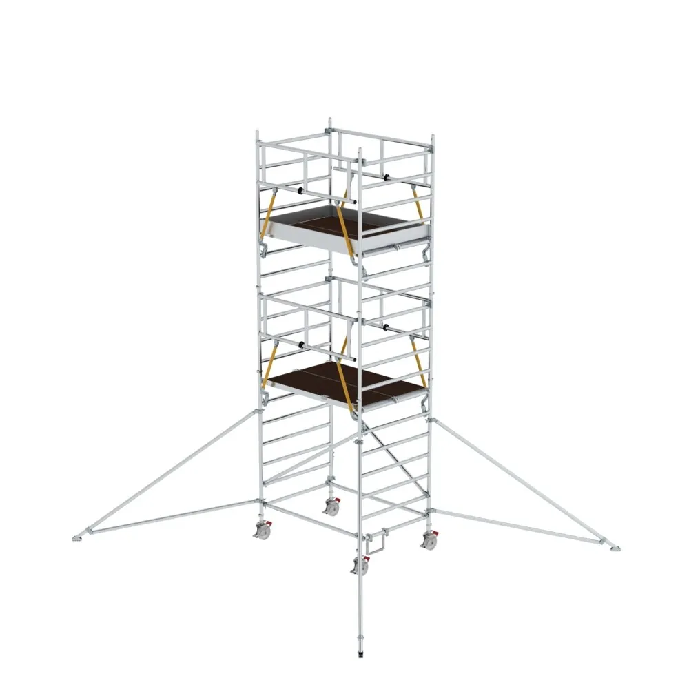 MUNK - Rollgerüst SG 1,35 x 1,80 m mit Ausleger & Doppel-Plattform Plattformhöhe 4,47 m