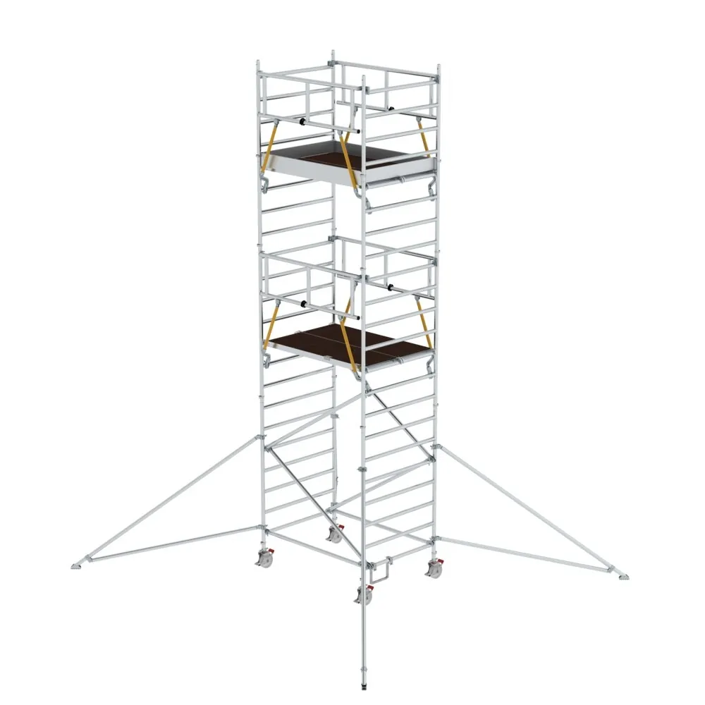 MUNK - Rollgerüst SG 1,35 x 1,80 m mit Ausleger & Doppel-Plattform Plattformhöhe 5,59 m