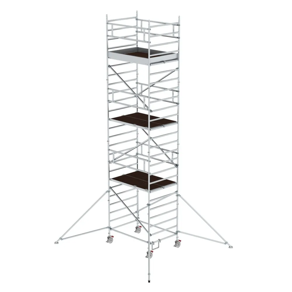 MUNK - Rollgerüst 1,35 x 1,80 m mit Ausleger & Doppel-Plattform Plattformhöhe 6,43 m
