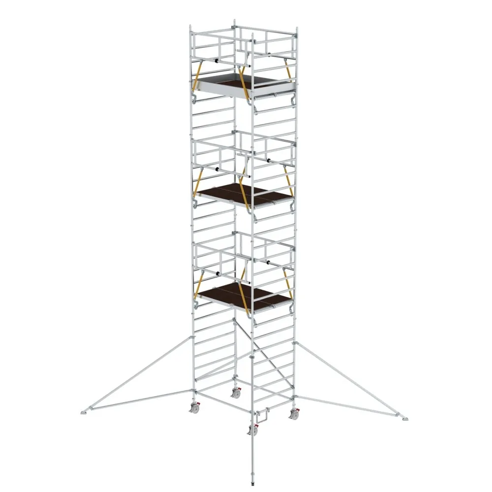 MUNK - Rollgerüst SG 1,35 x 1,80 m mit Ausleger & Doppel-Plattform Plattformhöhe 7,55 m