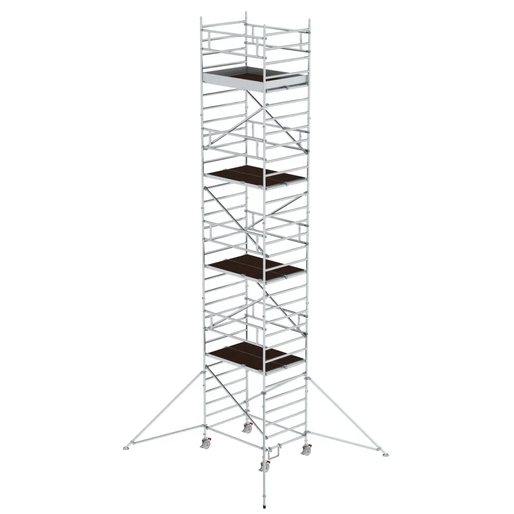 MUNK - Rollgerüst 1,35 x 1,80 m mit Ausleger & Doppel-Plattform Plattformhöhe 8,39 m