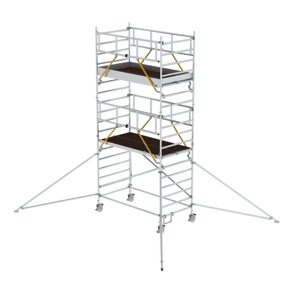 MUNK - Rollgerüst SG 1,35 x 2,45 m mit Ausleger & Doppel-Plattform Plattformhöhe 4,47 m