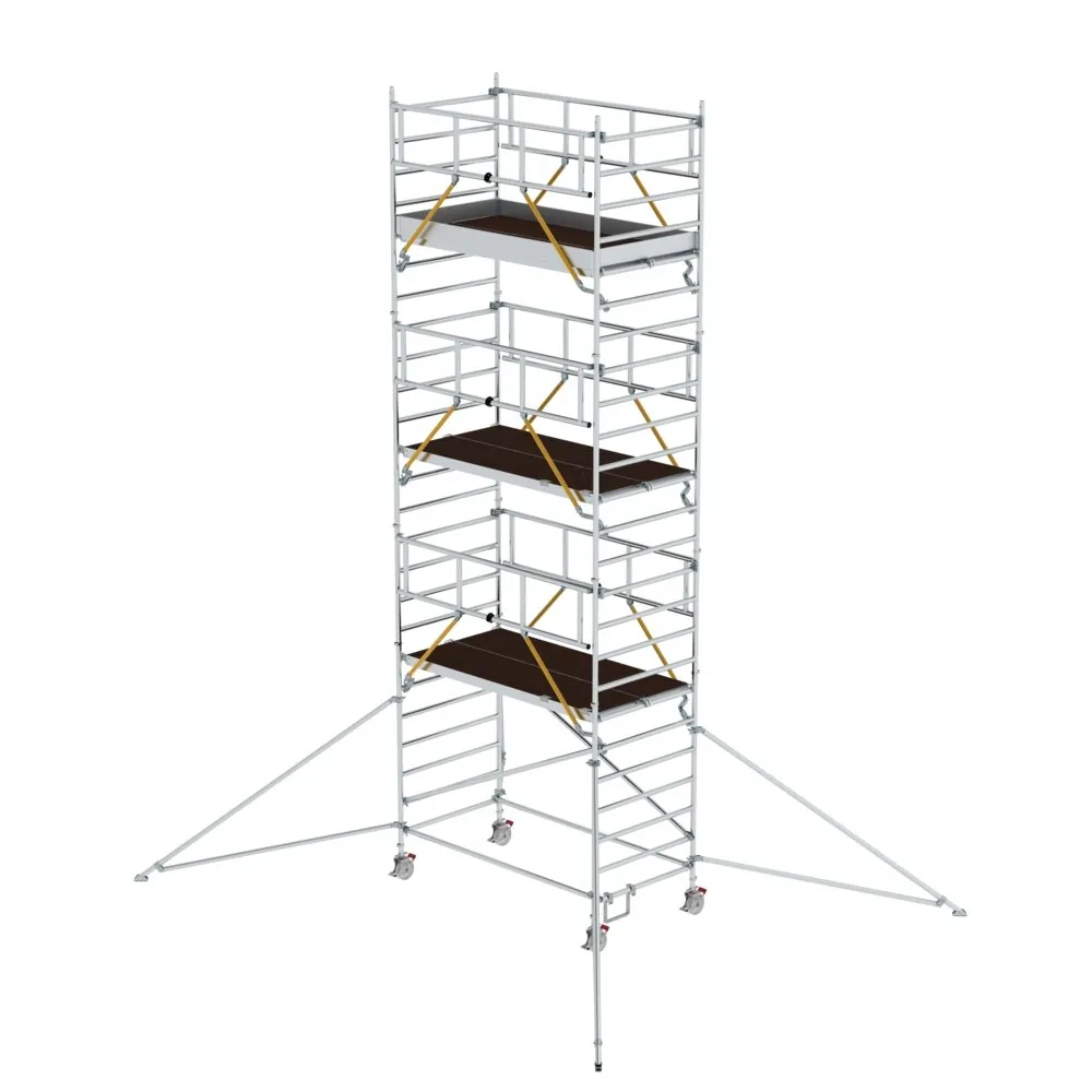 MUNK - Rollgerüst SG 1,35 x 2,45 m mit Ausleger & Doppel-Plattform Plattformhöhe 6,43 m