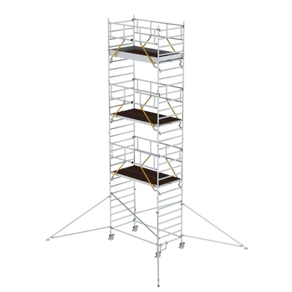 MUNK - Rollgerüst SG 1,35 x 2,45 m mit Ausleger & Doppel-Plattform Plattformhöhe 7,55 m