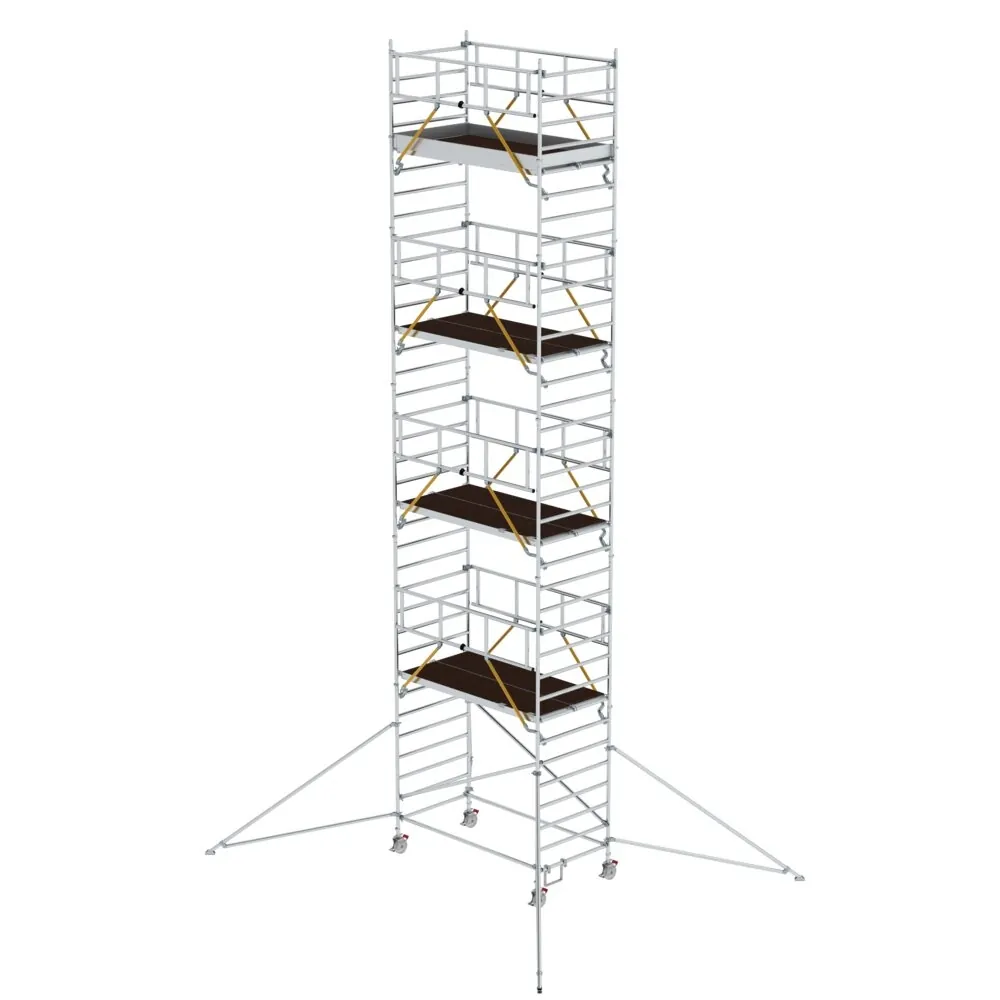 MUNK - Rollgerüst SG 1,35 x 2,45 m mit Ausleger & Doppel-Plattform Plattformhöhe 9,51 m