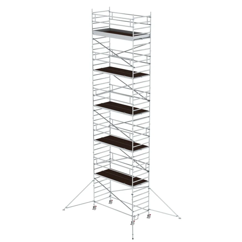 MUNK - Rollgerüst 1,35 x 3,0 m mit Ausleger & Doppel-Plattform Plattformhöhe 10,35 m