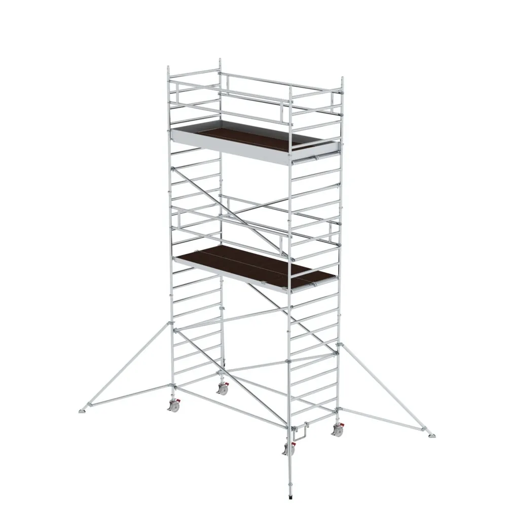 MUNK - Rollgerüst 1,35 x 3,0 m mit Ausleger & Doppel-Plattform Plattformhöhe 5,59 m
