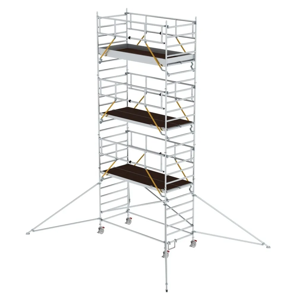 MUNK - Rollgerüst SG 1,35 x 3,0 m mit Ausleger & Doppel-Plattform Plattformhöhe 6,43 m