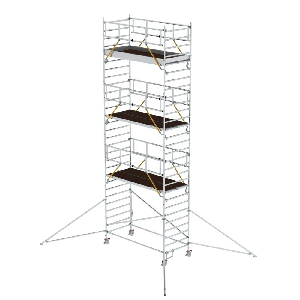 MUNK - Rollgerüst SG 1,35 x 3,0 m mit Ausleger & Doppel-Plattform Plattformhöhe 7,55 m