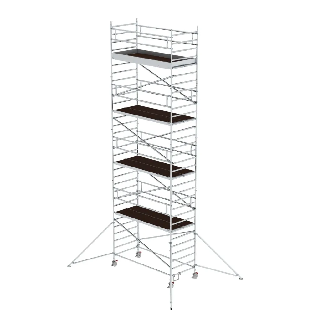 MUNK - Rollgerüst 1,35 x 3,0 m mit Ausleger & Doppel-Plattform Plattformhöhe 8,39 m