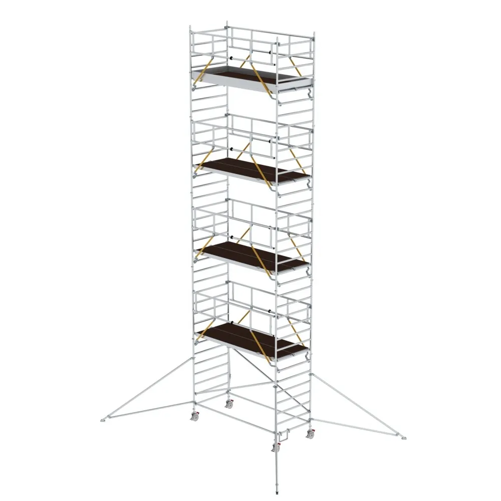 MUNK - Rollgerüst SG 1,35 x 3,0 m mit Ausleger & Doppel-Plattform Plattformhöhe 9,51 m