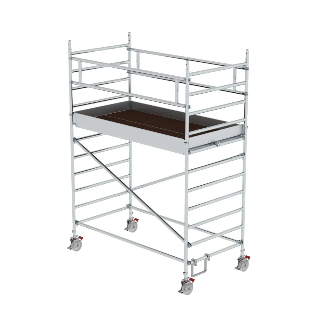MUNK - Rollgerüst 1,35 x 2,45 m mit Doppel-Plattform Plattformhöhe 2,51 m